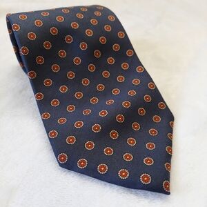 Vintage Christian Dior All Silk Men's Tie Blue Red  56" L 3.5 W Woven In Italy